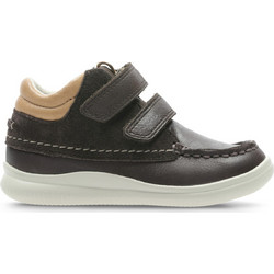 Clarks Cloud Tuktu Παιδικά Μποτάκια Σοκολατί Δερμάτινα με Σκρατς 26135018