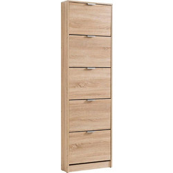 Fylliana Base Παπουτσοθήκη Ξύλινη Sonoma Μ58xΠ18xΥ191.5cm 11008512