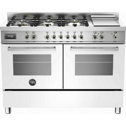 Bertazzoni PRO1206GMFEDBIT Κουζίνα Ηλεκτρική 58lt με Εστίες Αερίου & Ρεύματος 119.5cm