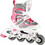 Nils Extreme Inline Αυξομειούμενα Rollers Παιδικά Άσπρα Ροζ NA10602A