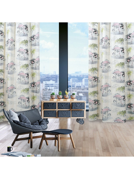 Das Home Κουρτίνα Floral με Τρουκς 140x280 2063