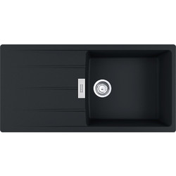 Franke Centro CNG 611-211 Ένθετος Νεροχύτης Γρανίτη Ματ Matt Black 100x50cm