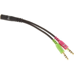 DeLOCK cable interface gender adapters 3.5mm, 2 x 3.5mm, Male/Female, (Black)