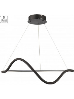 Home Lighting Krishna Κρεμαστό Φωτιστικό Οροφής Ράγα Μονόφωτο LED με Θερμό Λευκό Φως Μαύρο Φ70cm 77-8166
