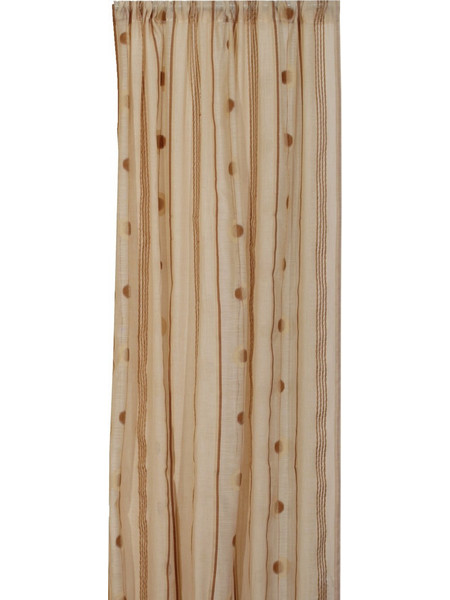 Viopros Κουρτίνα Floral με Τρέσα 280x270 8504 Καφέ
