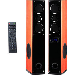 Manta Column SPK 730 Ζεύγος Ηχείων Hi-Fi Δαπέδου 200W Brown