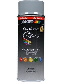 Motip Crafts Spray Σπρέι Βαφής RAL7001 Silver Grey Ματ 400ml