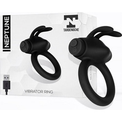 Tardenoche Neptune Vibrating Ring Ελαστικό Δαχτυλίδι Πέους Σιλικόνης με Δόνηση Μαύρο