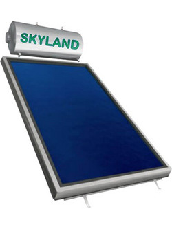 Skyland GL Ηλιακός Θερμοσίφωνας 120lt 2m² Glass Διπλής Ενέργειας Οριζόντιος