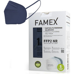 Famex FFP2 NR Particle Filtering Half Mask Μπλε 10τμχ