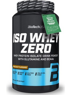 Biotech USA ISO Whey Zero Hazelnut Πρωτεΐνη Ορού Γάλακτος Γράμμωσης Χωρίς Λακτόζη & Γλουτένη 908gr