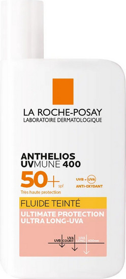 Αντηλιακό La Roche-Posay Anthelios UVMune 400 Fluid Αντηλιακή Κρέμα Προσώπου με Χρώμα SPF50+ 50ml
