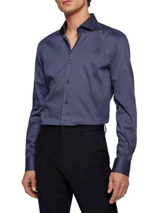 Hugo Boss Ανδρικό Πουκάμισο Μακρυμάνικο 50469711-404 Blue