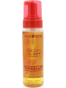 Creme Of Nature Argan Oil Αφρός Μαλλιών για Μπούκλες Λάμψη 207ml