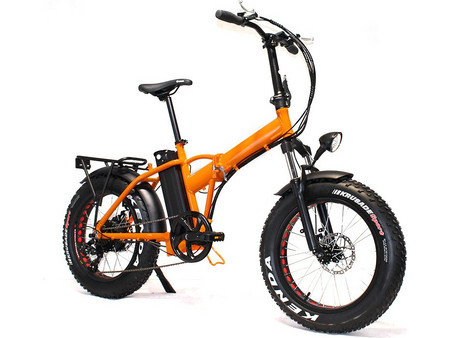 Cruiser Σπαστό Ηλεκτρικό Fat Bike 20" με 7 Ταχύτητες και Δισκόφρενα Πορτοκαλί