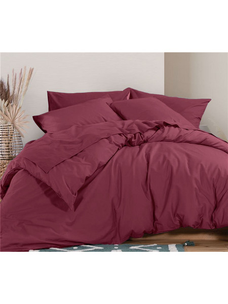 Παπλωματοθήκη Μονή 160x240 Nef-Nef Homeware Basic 22 BORDO