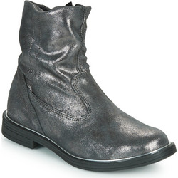 GBB Micky Παιδικά Μποτάκια Ασημί Suede με Φερμουάρ AE512-41