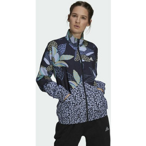 Adidas FARM Rio Print Αθλητικό Γυναικείο Μπουφάν Softshell Κοντό Αντιανεμικό Μπλε GS6301