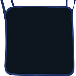Μαξιλάρι καρέκλας με ρέλι μπλέ - μαύρο χρώμα 38 x 38 x 2 cm (Κωδ.E0198A)