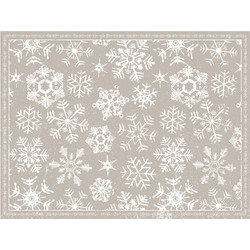 Contento Matteo Placemat Σουπλά Βινυλίου 40x30 - Snowflakes-Grey