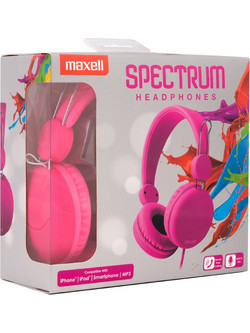 Maxell Spectrum SMS-10S Ενσύρματα Ακουστικά On Ear Ροζ
