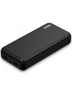 Verico PLJBK1 Power Bank 20000mAh με 2 Θύρες USB-A Black