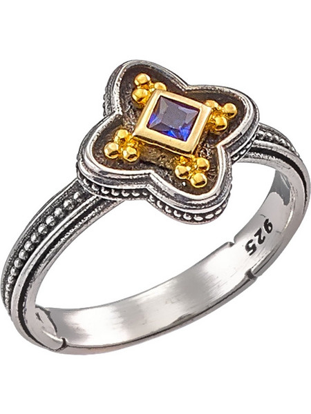 Δαχτυλίδι σεβαλιέ Anastasios Creations ασήμι 925 με σταυρό FD570