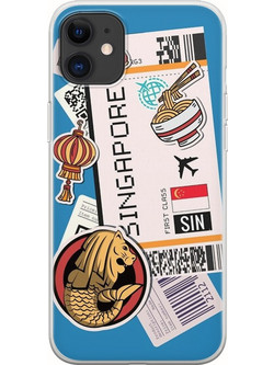 Θήκη Ticket To Singapore iPhone 11 Flexible TPU (Διάφανη Σιλικόνη)