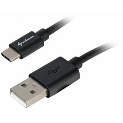 Sharkoon Καλώδιο USB-A to USB-C 0.5m Black