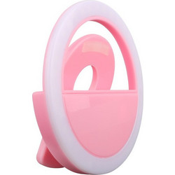 RK-12/PINK White Επαναφορτιζόμενο LED Selfie RING LIGHT