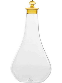 Καράφα Με Πώμα Pirolo PI01504 14,2x31cm 200ml Amber-Clear Zafferano Γυαλί