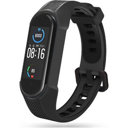 Tech-Protect Armour Λουράκι Σιλικόνης Black (Xiaomi Mi Smart Band 5 / 6 / 7)
