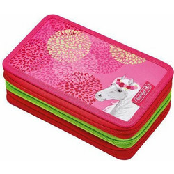 Herlitz Bloomy Horse Κασετίνα Γεμάτη με 3 Θήκες Ροζ 50038770