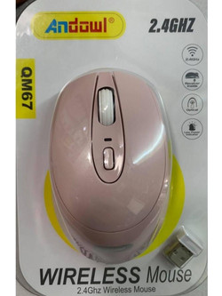 Andowl QM67 Ασύρματο Mini Ποντίκι Pink