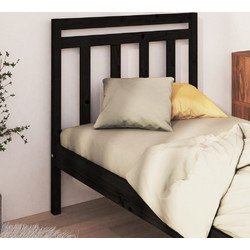 vidaXL Κεφαλάρι Κρεβατιού Ξύλινο Μαύρο 81x100cm 814073