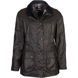 Barbour Beadnell Wax Γυναικείο Μπουφάν Χειμωνιάτικο Καπιτονέ Κοντό Μαύρο LWX0667-BK11