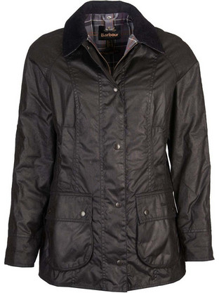 Barbour Beadnell Wax Γυναικείο Μπουφάν Χειμωνιάτικο Καπιτονέ Κοντό Μαύρο LWX0667-BK11