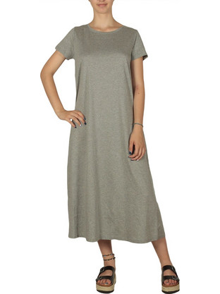 Minimum Karine Midi Καθημερινό Φόρεμα Γκρι 141850156