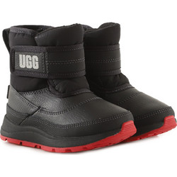 UGG Taney Weather Παιδικά Μποτάκια Χιονιού Μαύρα Δερμάτινα Αδιάβροχα με Σκρατς 1122399T-BLK