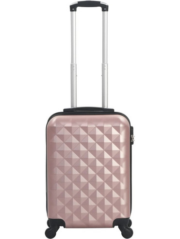 vidaXL 91893 Βαλίτσα Καμπίνας 55x36x22cm με 4 Ρόδες Ροζ Χρυσό