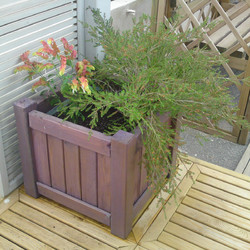 CE Ενισχυμένη Ξύλινη Τετράγωνη Γλάστρα 50x50x45cm (005975)