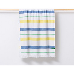 Benetton Πετσέτα Παρεό Θαλάσσης Μπλε Λευκή 80x165cm