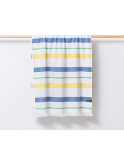Benetton Πετσέτα Παρεό Θαλάσσης Μπλε Λευκή 80x165cm