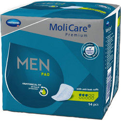 Hartmann MoliCare Premium Men Pad Σερβιέτες Ακράτειας 3 Σταγόνες 14τμχ