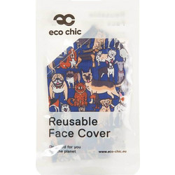 Eco Chic Face Cover Teal Dogs M11 1τμχ