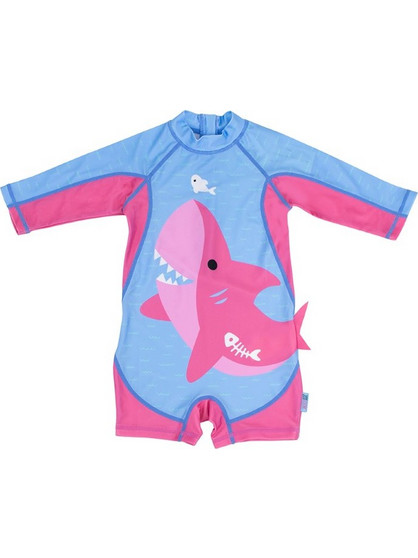 Zoocchini Shark Αντηλιακό UV Βρεφικό Μαγιό Ολόσωμο για Κορίτσι Γαλάζιο ZOO12414