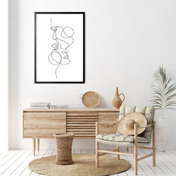 ΑΦΙΣΑ WALL-DESIGN TENDERNESS 49510 (PVC/PLEXIGLASS ΜΑΥΡΗ ΚΟΡΝΙΖΑ) 50x70cm