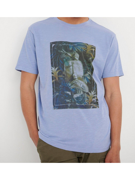 T-SHIRT FUNKY BUDDHA ΜΕ ΤΥΠΩΜΑ PURPLE