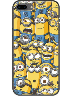 Θήκη Minions iPhone 7 Plus Black TPU (Μαύρη Σιλικόνη)