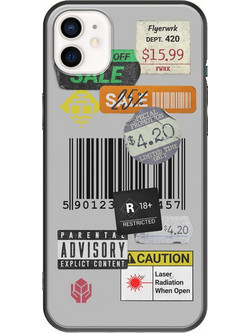 Θήκη Barcode iPhone 12 mini Black TPU (Μαύρη Σιλικόνη)